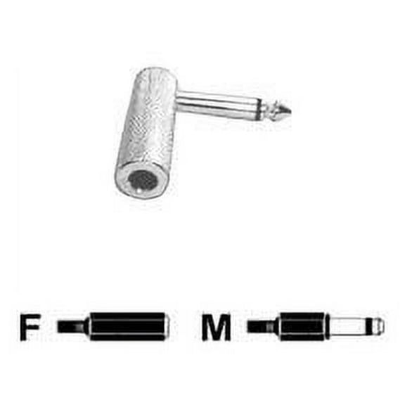 Hosa 1/4" TS to 1/4" TS Right Angle Adaptor