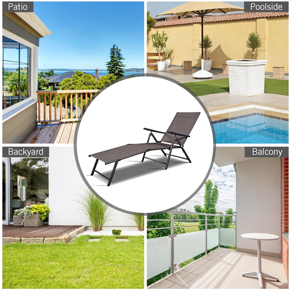 Aimee Lii Adjustable Chaise Lounge Chair with 5 Reclining Positions, Patio Loungers Aimee Lii Adjustable Chaise Lounge Chair with 5 Reclining Positions, Patio Loungers
