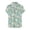 Mint Green, variant on Men's Fashion Casual Easter 3D Digital Rabbit Print Short Sleeve Button Down Shirt Dark Blue L