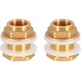 thumbnail image 1 of UYUYong 2 Pieces DN20 3/4 Brass Water Tank Water Pipe Fitting Adapter Faucet Rain Bucket Socket Brass Tank Socket for Faucet Rain Bucket Water Tank, 1 of 5