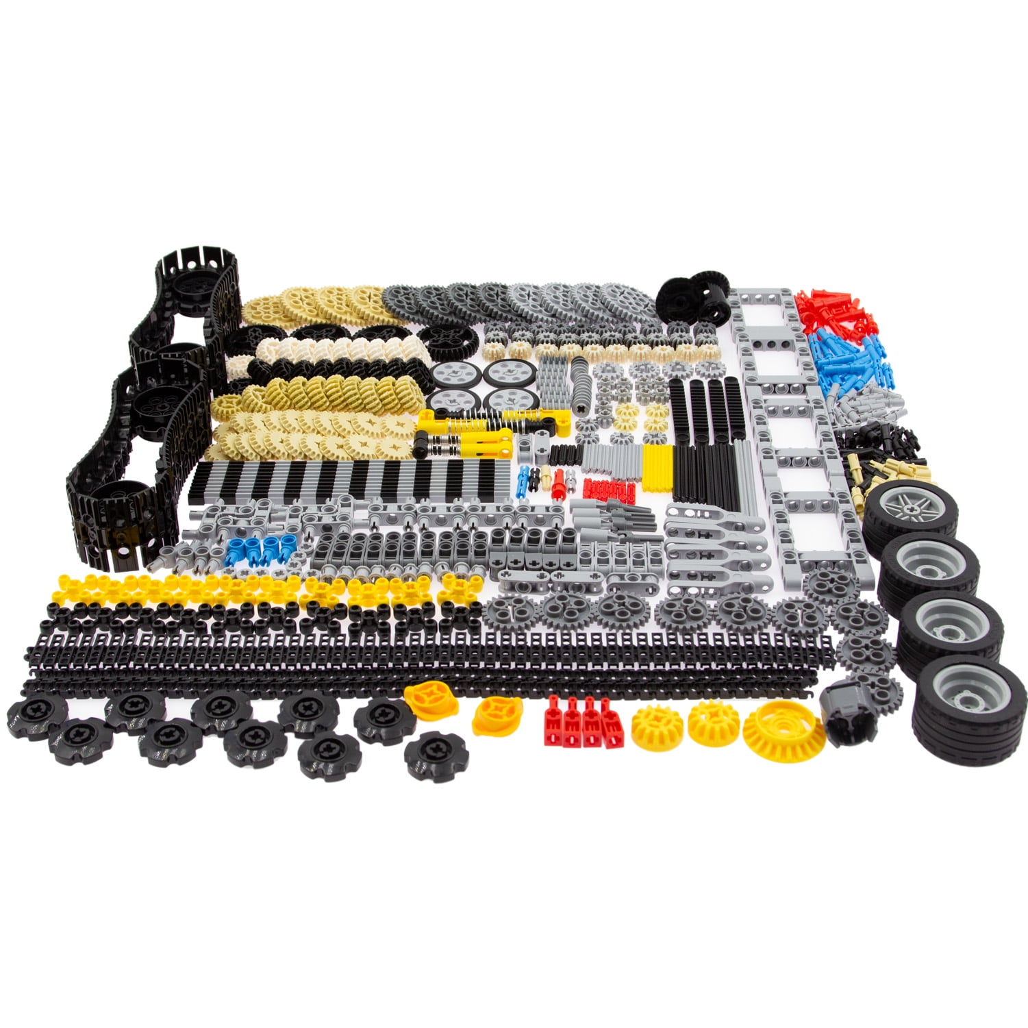 844Pcs Pins-Gears-Axles Set Compatible with mainbrands-Technical-Parts, Latest differentials Chain Link Connector Joints Tank Track Car-Wheels-Tires Shock-Absorber Steering Shaft