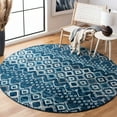 thumbnail image 2 of SAFAVIEH Amsterdam Gladwin Geometric Area Rug, Navy/Beige, 4' x 4' Round, 2 of 7