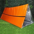 thumbnail image 4 of Naranja reutilizable bolsa de dormir de emergencia impermeable térmica supervivencia camping viaje tienda, 4 of 5