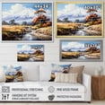 thumbnail image 4 of Designart "Mount Kilimanjaro in Tanzania in Orange Beige" Landscapes Wall Art Living Room, 4 of 5