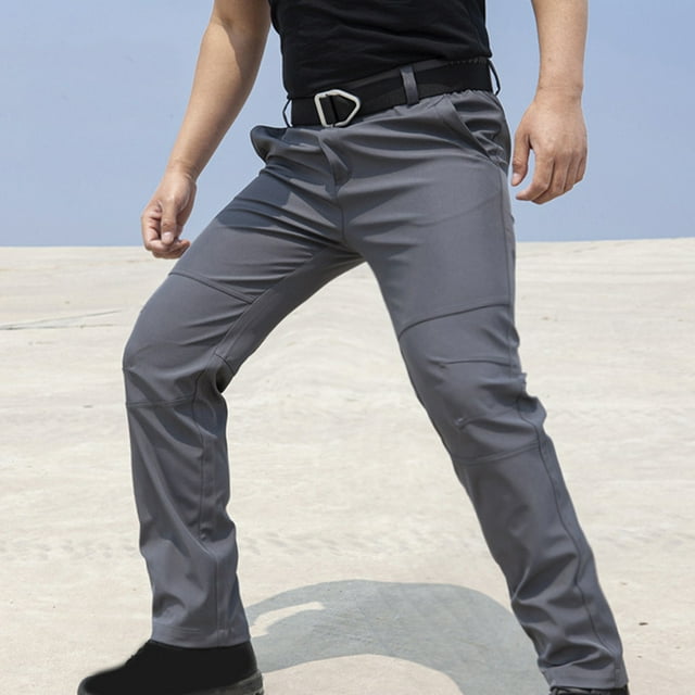 LOVZFMLL Pantalon Homme Mode Homme Solide Multiples Poches Multi Multifonctionnel Pantalon de Travail