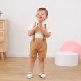 thumbnail image 2 of ZOEREA  Toddler Baby Boy Outfits Boys Gentleman Wedding Suits Set Summer Formal Short Shirt/Bowtie/Suspender 1-5T, 2 of 11
