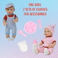 thumbnail image 4 of 12 Inch Vinyl Doll with 2 Outfit Sets and Accessories, 4 of 8
