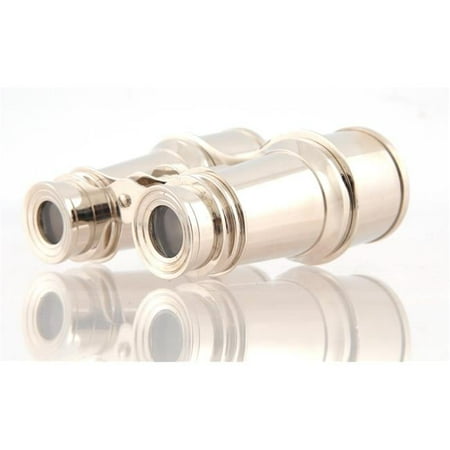 Multi Color Brass Binocular with Leather Case - 5.5 x 3 x 5 in.