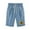 Blue, variant on Summer Womens Shorts Print Five Points Plus Size Cotton Linen Pants