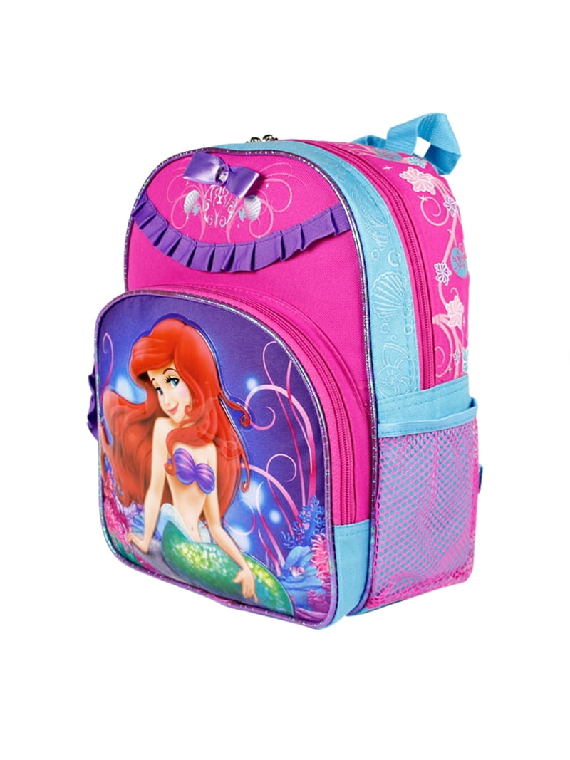 Small Backpack - - Little Mermaid - Pink Teal Ariel New School Bag