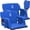 Blue 20", variant on MROOBEST 2-Pack Grandstand Seats with Storage  Metal Frame Bleacher Chairs with Cushion  20-Inch  Red