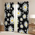 thumbnail image 2 of jejeloiu Kawaii Flowers Blossom Black Out Curtains,Cartoon Floral Curtains Pack of 2 (42x63 Each),White Cute Daisy Bedroom Curtains For Girls Teens,Luxury Bedroom Decor, 2 of 6