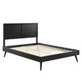 thumbnail image 3 of Alana King Wood Platform Bed With Splayed Legs Black, 3 of 8
