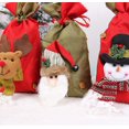 thumbnail image 3 of Bolsas de Navidad con cordón, bolsas de Navidad de tela de diseño 3D para suministros de fiesta de Navidad, 15 x 8 pulgadas Fason WRQX-552, 3 of 7