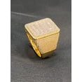 thumbnail image 5 of 4.28 Carats Round Baguette Cut Pave Diamonds Men's Iced Out Large Ring In Hallmark 14K Yellow Gold, 5 of 13