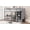 Gray, variant on Mirightone Full Size Wood Loft Bed, Multifunctional Full Bed Frame with L-Shaped Desk and Drawers, Cabinet and Storage Staircase, White