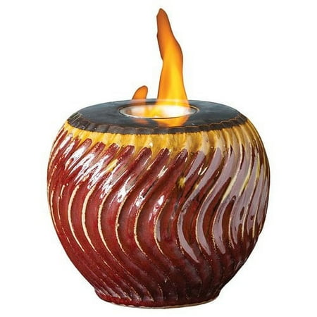 Evergreen Enterprises, Inc Bowman Firepot Solar Powered Tabletop torch