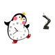 thumbnail image 1 of Reloj de pared de madera con diseño de pingüino de dibujos animados, decorativo, bonito, con pilas, para el hogar, para dormitorio, estatuas de pensad, 1 of 8