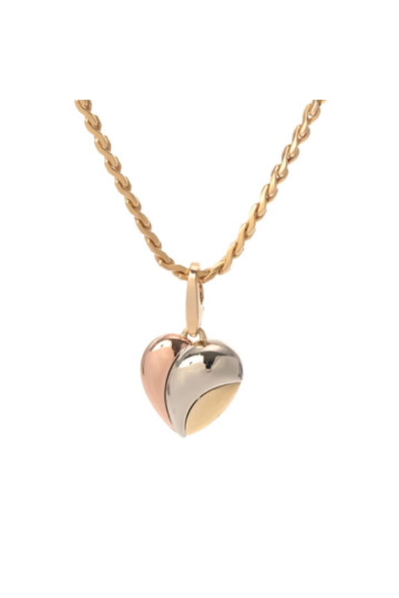 Pre-Owned TIFFANY&Co. Tiffany Trinity Heart Charm Women's 18K Yellow Gold, Pink White Gold...