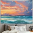 thumbnail image 2 of Creowell  Tropical Beach Tapestry Sunset over Blue Ocean Tapestry for Bedroom Summer Coastal Scenery Tapestries Wall Hanging for Living Room College Dorm Wall Decor 40x60inch, 2 of 6