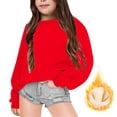 thumbnail image 2 of Cozy Sherpa Lined Pullover Hoodie, Soft Long Sleeve Sweatshirt for Kids Girls and Boys, Winter Warm Wear, 2 of 9