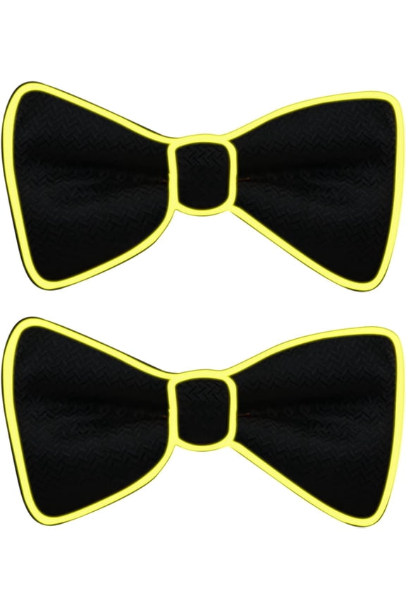 2 Pcs LED Bow Tie Light Up Bow Tie LED Bow Tie Adjustable Light Up Bow Tie, Novelty Bow Tie Party Glowing LED Tie