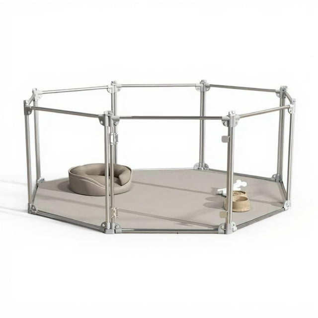 Abbracc Clôture Transparente en Métal pour Animaux de Compagnie, Cage pour Chien Intérieure Sans Installation
