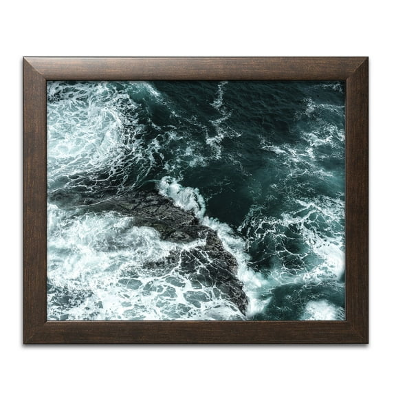 Gango Home Decor Horizontal Waves II by PhotoINC Studio (Ready to Hang); One 18x12in Brown Framed Print