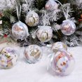 thumbnail image 5 of 6 piezas de adornos de bolas colgantes para árbol de Navidad, adornos decorativos para regalo de Año Nuevo, Navidad, fácil de colgar, adornos de bolas para bricolaje, fiesta de Navidad, 5 of 5
