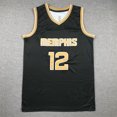 thumbnail image 1 of Embroidered Basketball Suit Grizzlies 12 Black Select Edition MEMPHIS MORANT basketball jersey, 1 of 5