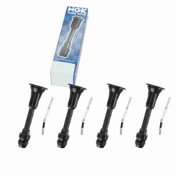 4 pc NGK 58912 Ignition Coil Boots for 02560 175-1055 176019 2560 35-7048 50057 50057-1 671-6274 702480 SPB114 SPP50 SPP50E Direct Spark Plug Wire