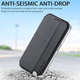 thumbnail image 2 of Allytech Case for Nothing Phone (1) Clear Back Cover, PU Leather and TPU Bumper Stand Card Slots Sucker Design Wallet Cover for Nothing Phone 1, Black, 2 of 5