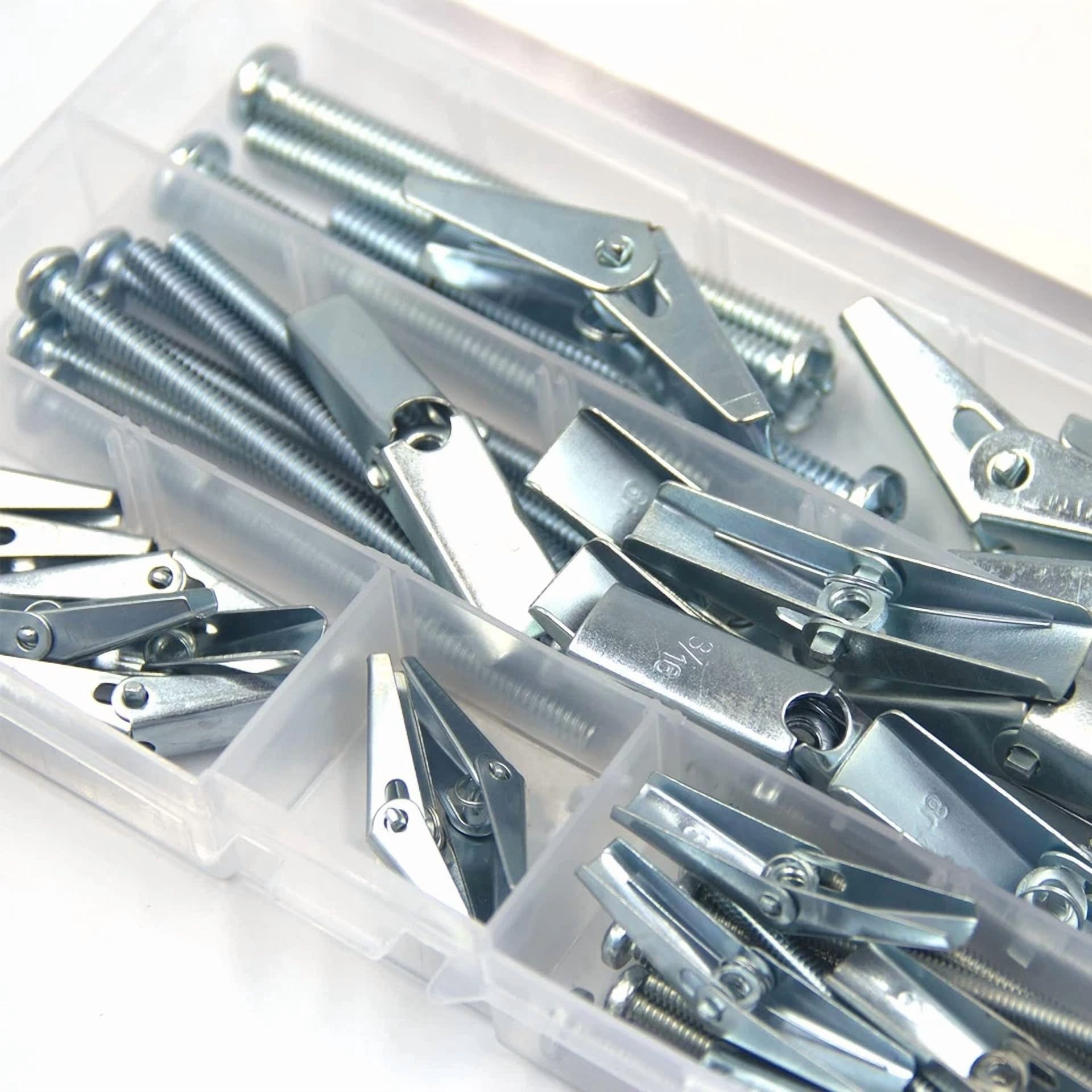 CIRCLE- 24Pcs Toggle Bolt And Wing Nut Assortment Kit For Drywall Hanging Heavy Items 1/