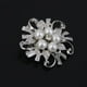 thumbnail image 4 of Boda Nupcial Perla Sintética Diamante de Imitación Flor Broche Pin Joyería, 4 of 6