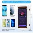 thumbnail image 5 of Shower Phone Holder Waterproof, Anti-Fog Touch Screen Shower Phone Case, Wall Mount Phone Holder for Shower Bathroom Mirror Bathtub, Compatible with 4.7"-6.8" Mobile Phones, 5 of 7