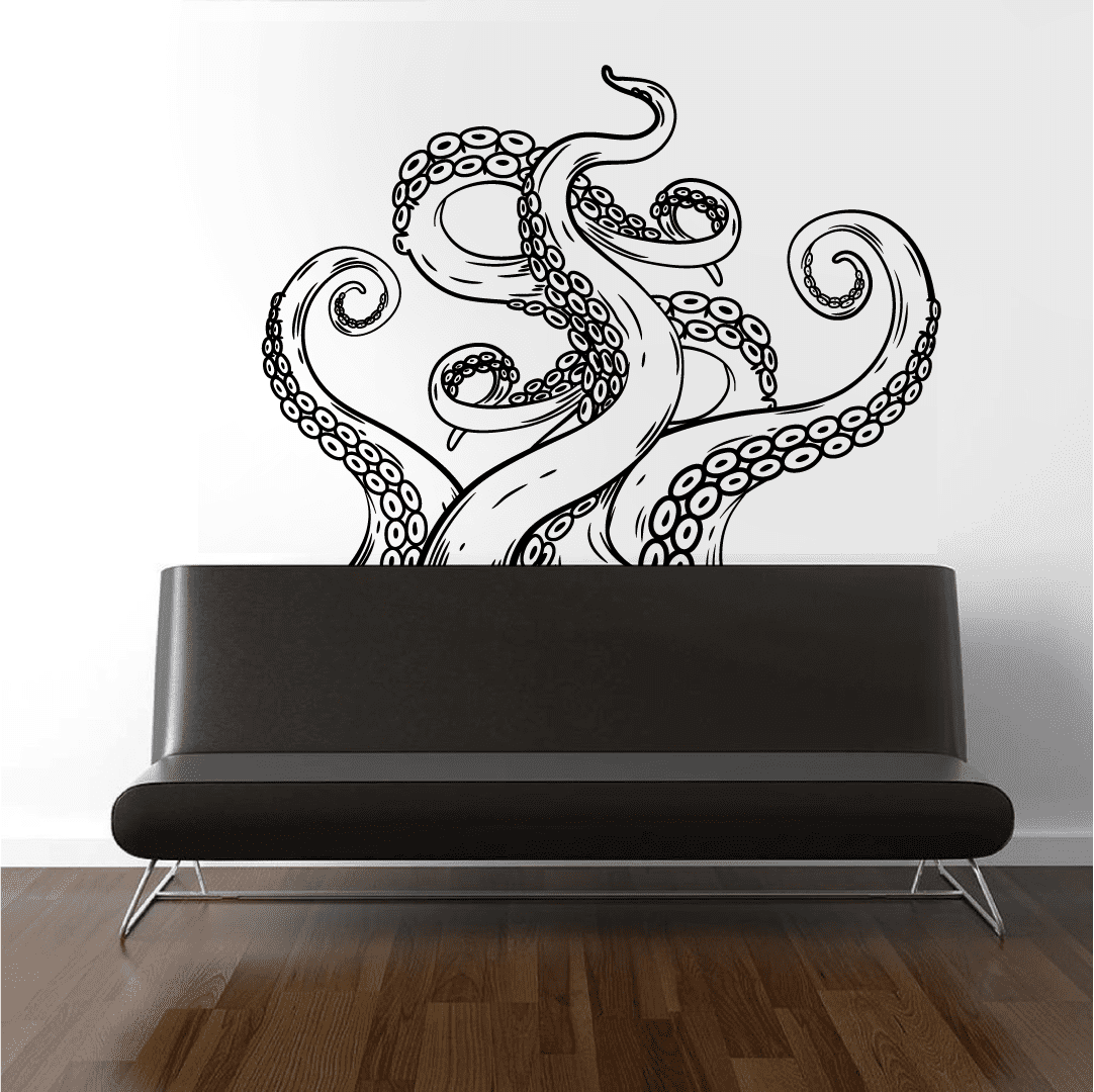 Octopus Inspired Wall Decal Sticker Vinyl Home Bathroom Room Removable Art Decor 