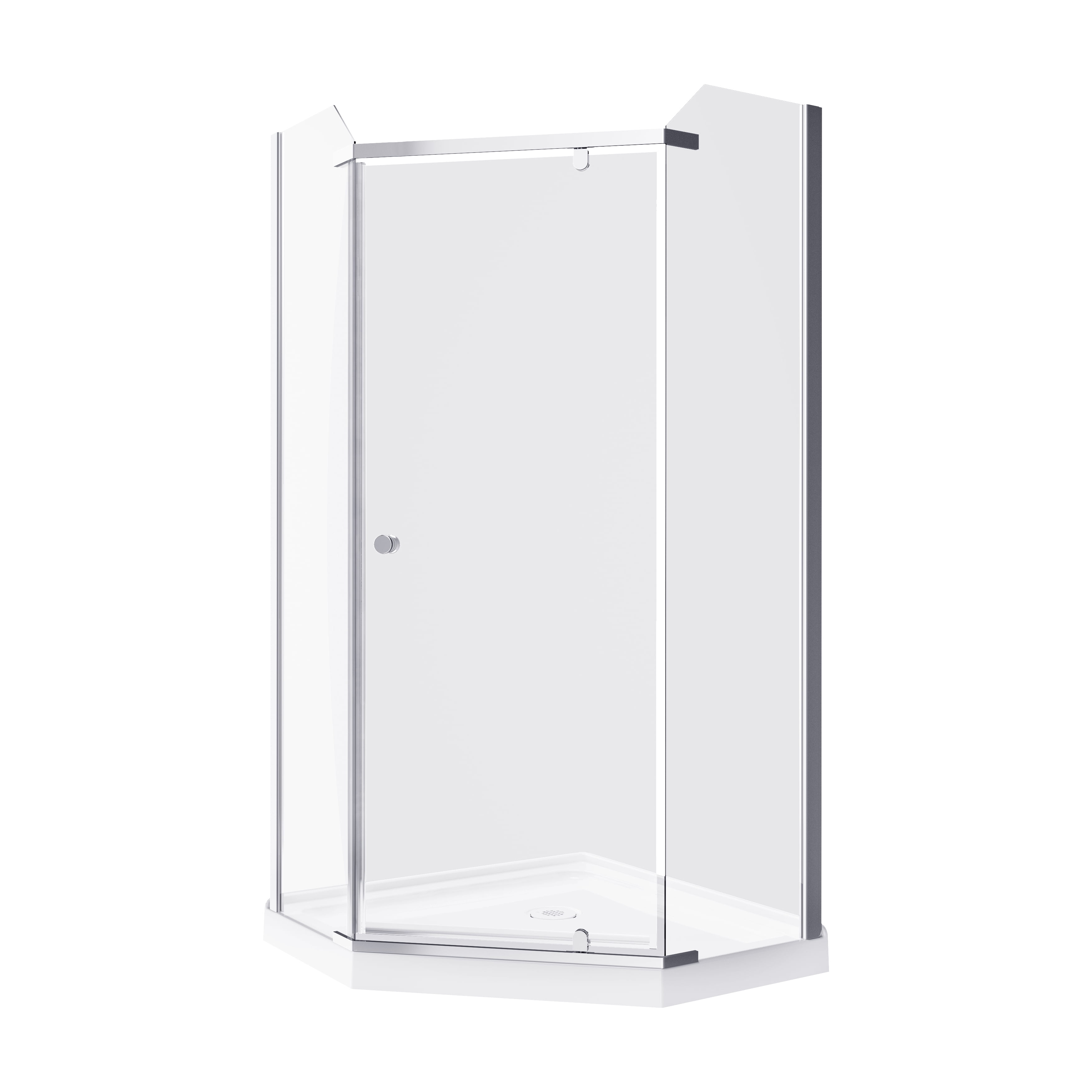 A&E Bath Cassidy Neo Angle Shower Enclosure Kit With Acrylic Base Without Walls