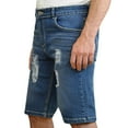 thumbnail image 2 of Notus Men's Lightly Distressed Stretch Denim Jean Shorts - Comfortable & Durable Summer Wear RL Blue 34, 2 of 3