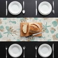 thumbnail image 3 of Teal Coastal Table Runner 13x60 Inch Starfish Shell Coral Seahorse Ocean Vintage Table Runner Non-Slip Dresser Scarves for Holiday Decorations, Party, Dinner and Gatherings, 1 Pack, 3 of 8