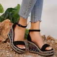 thumbnail image 5 of Sandales à Talon Compensé pour Femmes Chaussures Mode Été, 5 of 5