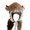 yellow deer hat, variant on Cartoon Oversized Elk Hat with Ear Lace Brim Thicken Furry Headgear for Girls Holiday Party Photo Props