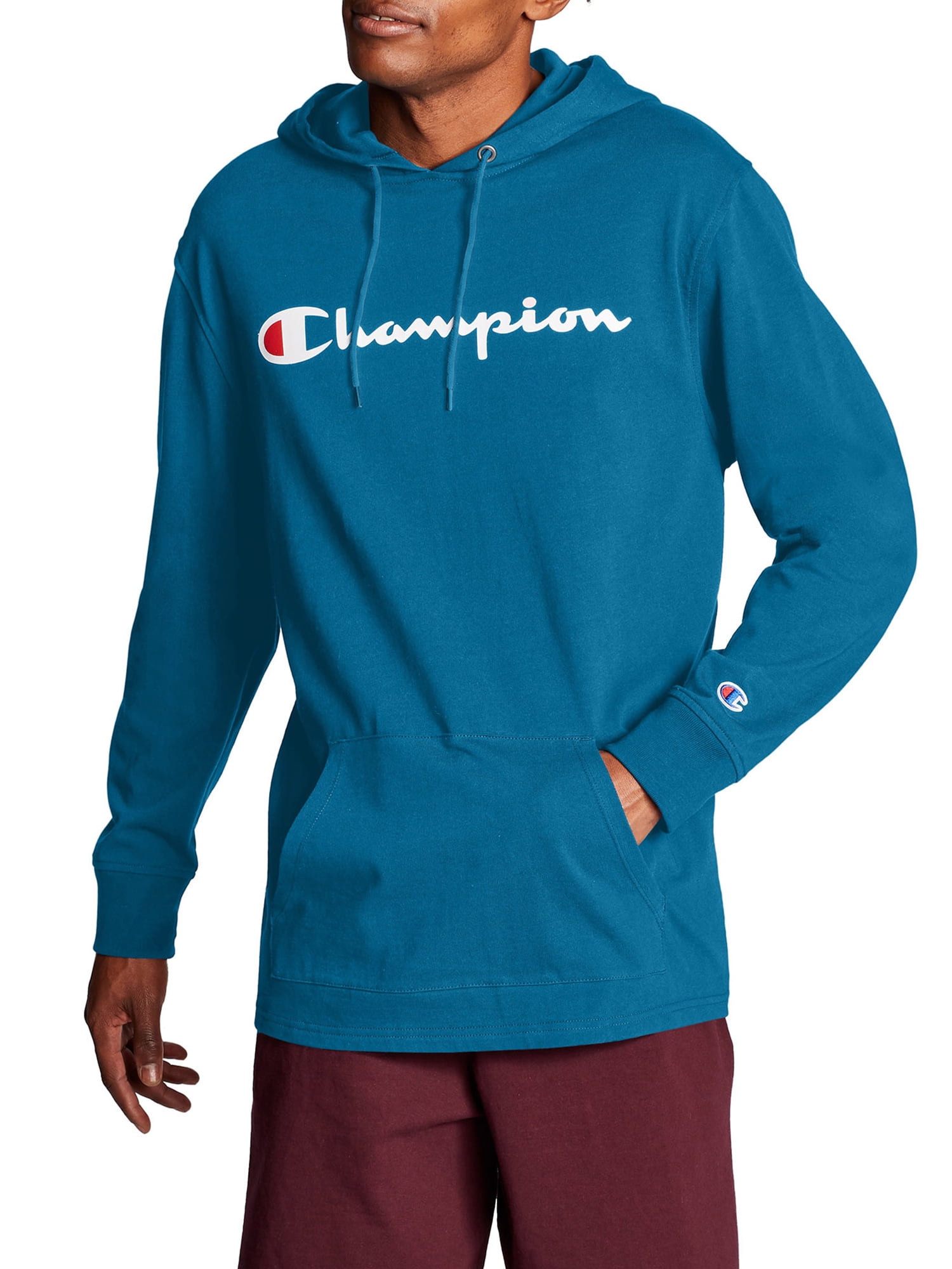 Champion sweatpant big logo vintage 90\u2019s black color champion sweatshirt hoodie jumper pullover jacket shirt size M