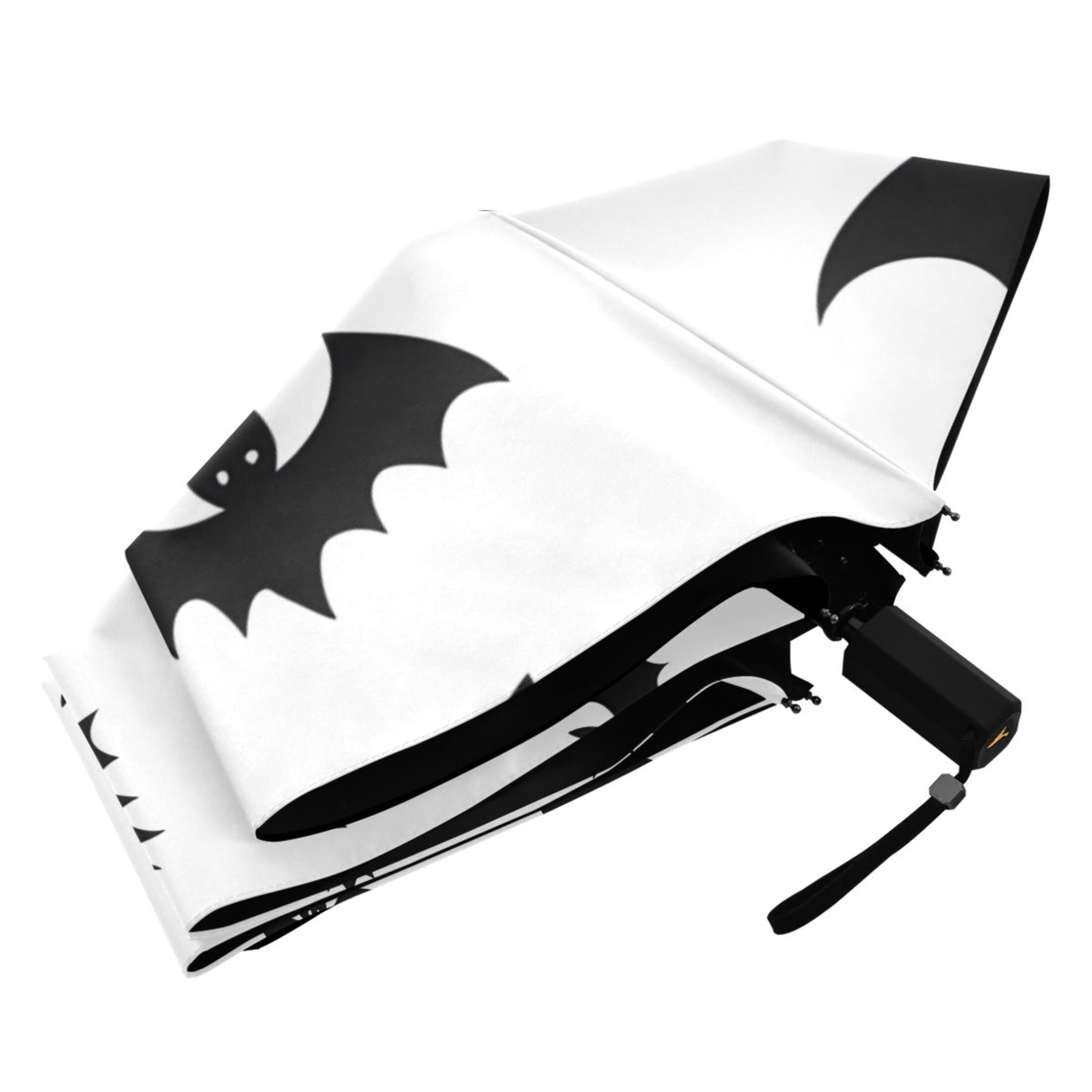 ALAZA Bat Silhouettes UPF 50+ Compact Folding Umbrella for Rain Travel Umbrella Packable