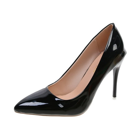 

Womens High Heels Classic Pointed Toe Pumps PU Leather Stiletto High Heel Sandals Wedding Bridal Party Dress Shoes