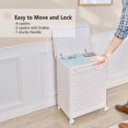 thumbnail image 4 of VECELO Large Rolling Laundry Hamper with Wheels, Handles and Lid, Laundry Basket Dirty Clothes Hamper, Quilt Sorters Organizer for Bathroom, Laundry, White, 4 of 16