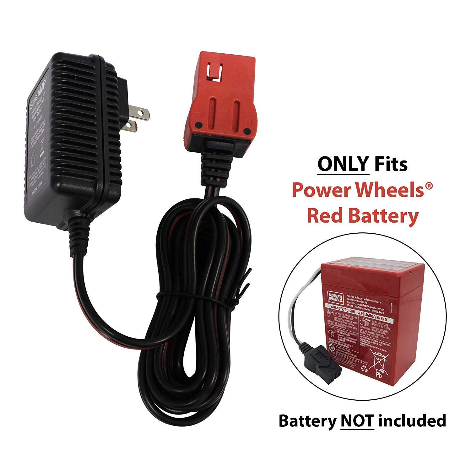Power Wheels 00801-1779 Fisher Price 6V 900mA Charger For Red Battery Genuine 