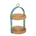 thumbnail image 4 of Beautiful Two-Tier Two-Tone Rattan Tray by Drew Barrymore, 4 of 8