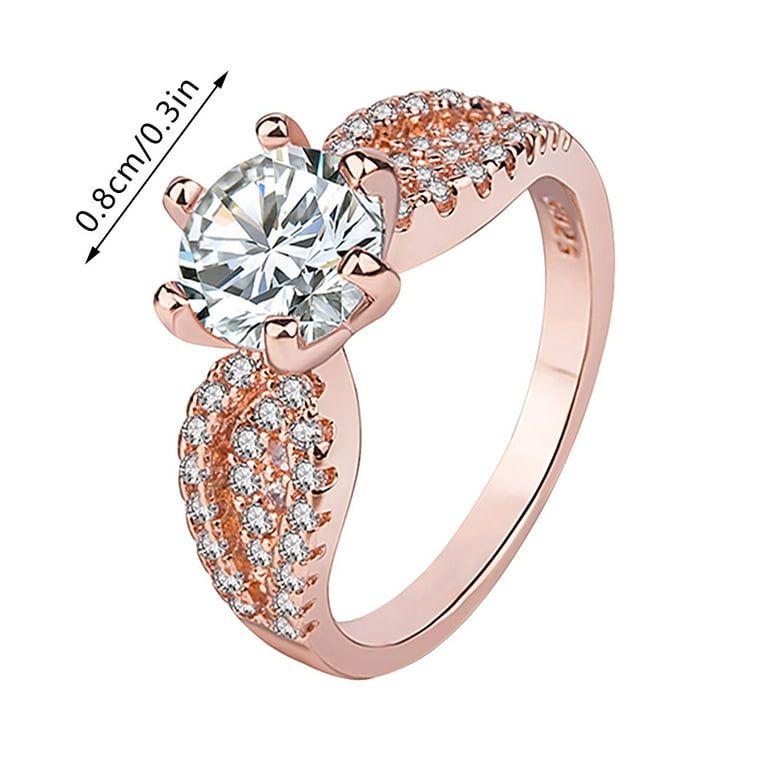 keusn rose gold plated rings love ring stackable rings for women