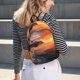 thumbnail image 5 of Balery Sunset Dancing Dolphin B Mochila Clásica Impresa Básica para Viaje, Mochila Escolar Resistente al Agua, Mochila de Lona con Correas Ajustables-Medium, 5 of 5