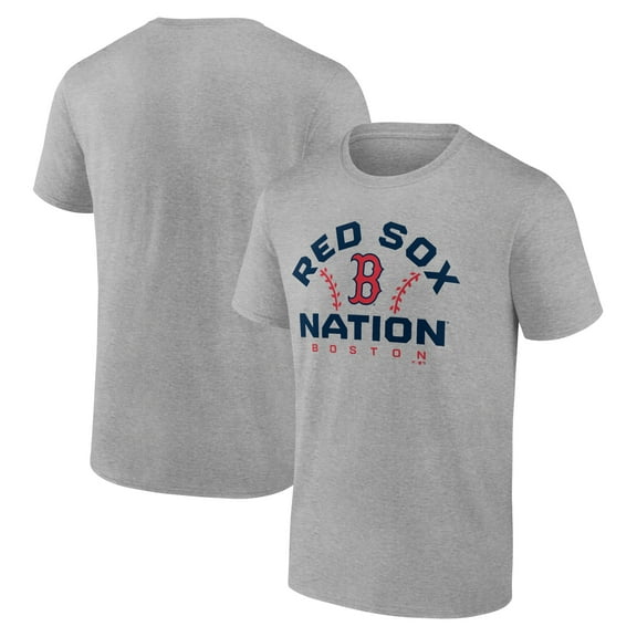 Men's Heather Gray Boston Red Sox Team Go For Two T-Shirt